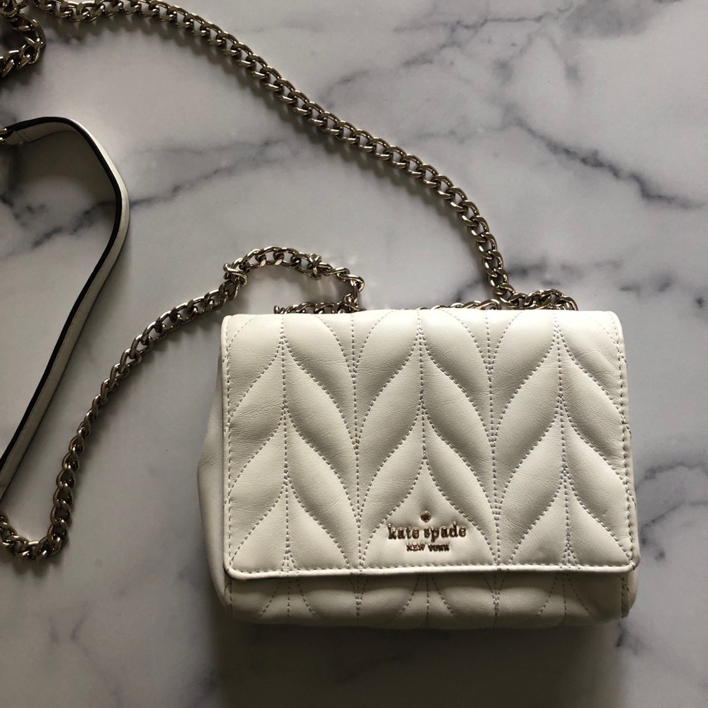Kate Spade White Quilted Crossbody